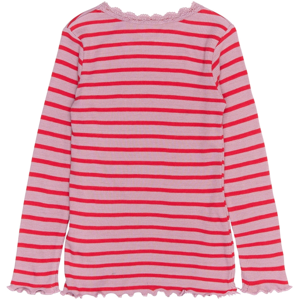 THE NEW SIBLINGS TNSTRie Langærmet Rib Bluse Langærmet bluse Mauve Shadows Striped