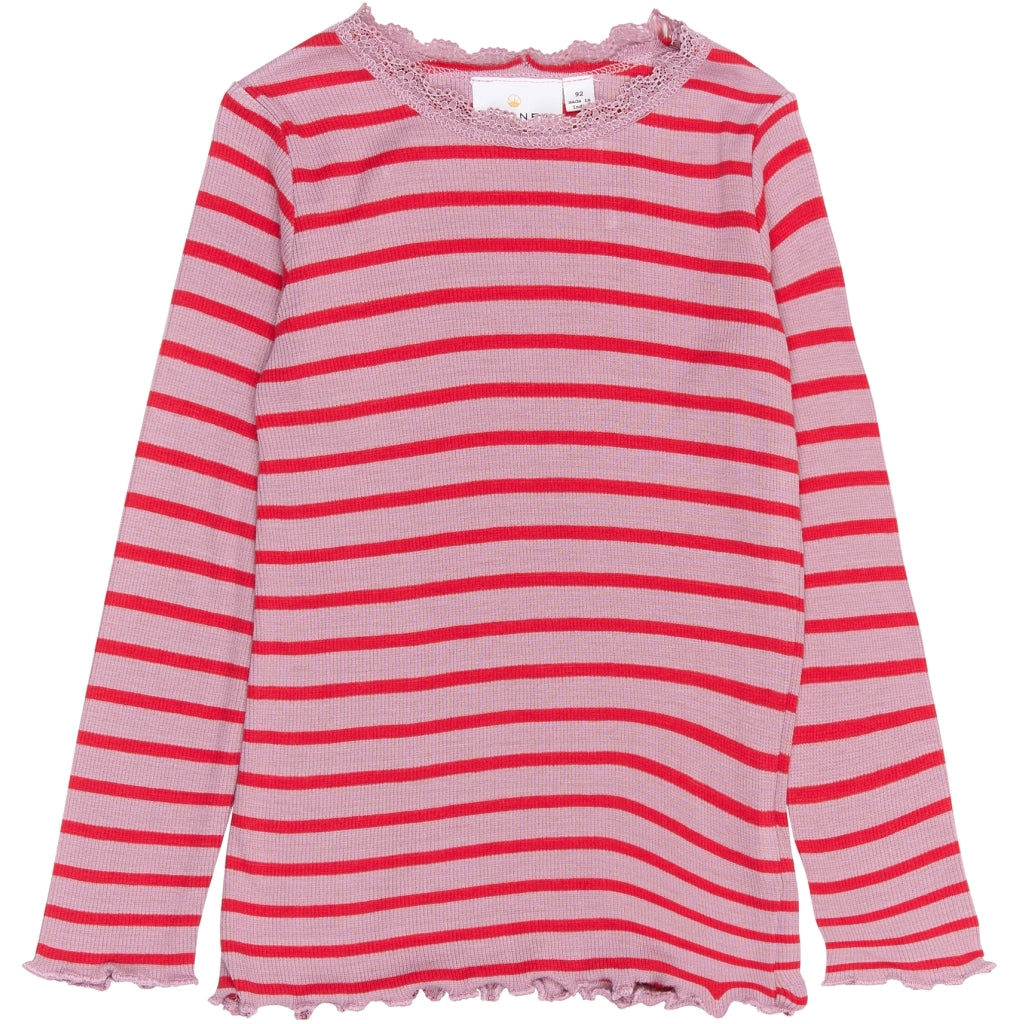 THE NEW SIBLINGS TNSTRie Langærmet Rib Bluse Langærmet bluse Mauve Shadows Striped