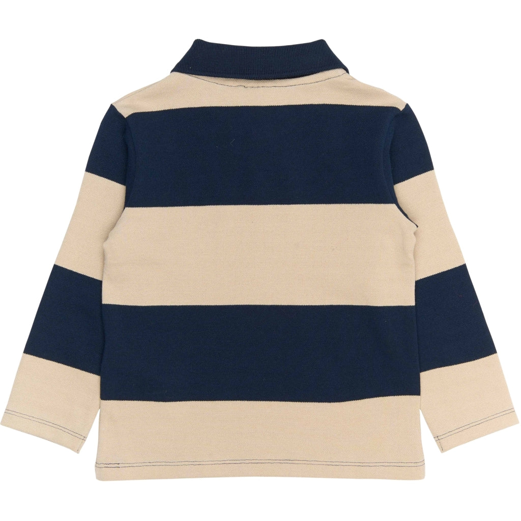 THE NEW SIBLINGS TNSTRinon Langærmet Pique Polo Langærmet bluse Navy Blazer Striped