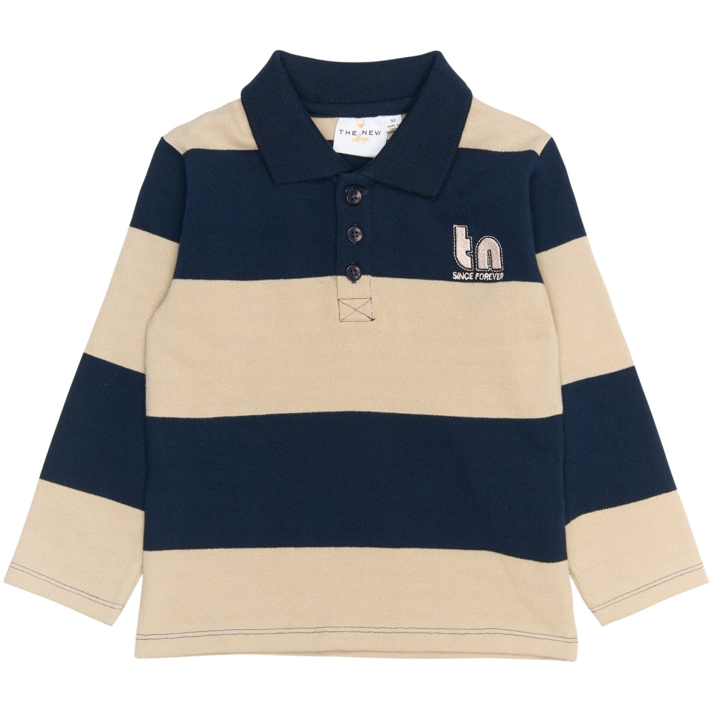 THE NEW SIBLINGS TNSTRinon Langærmet Pique Polo Langærmet bluse Navy Blazer Striped