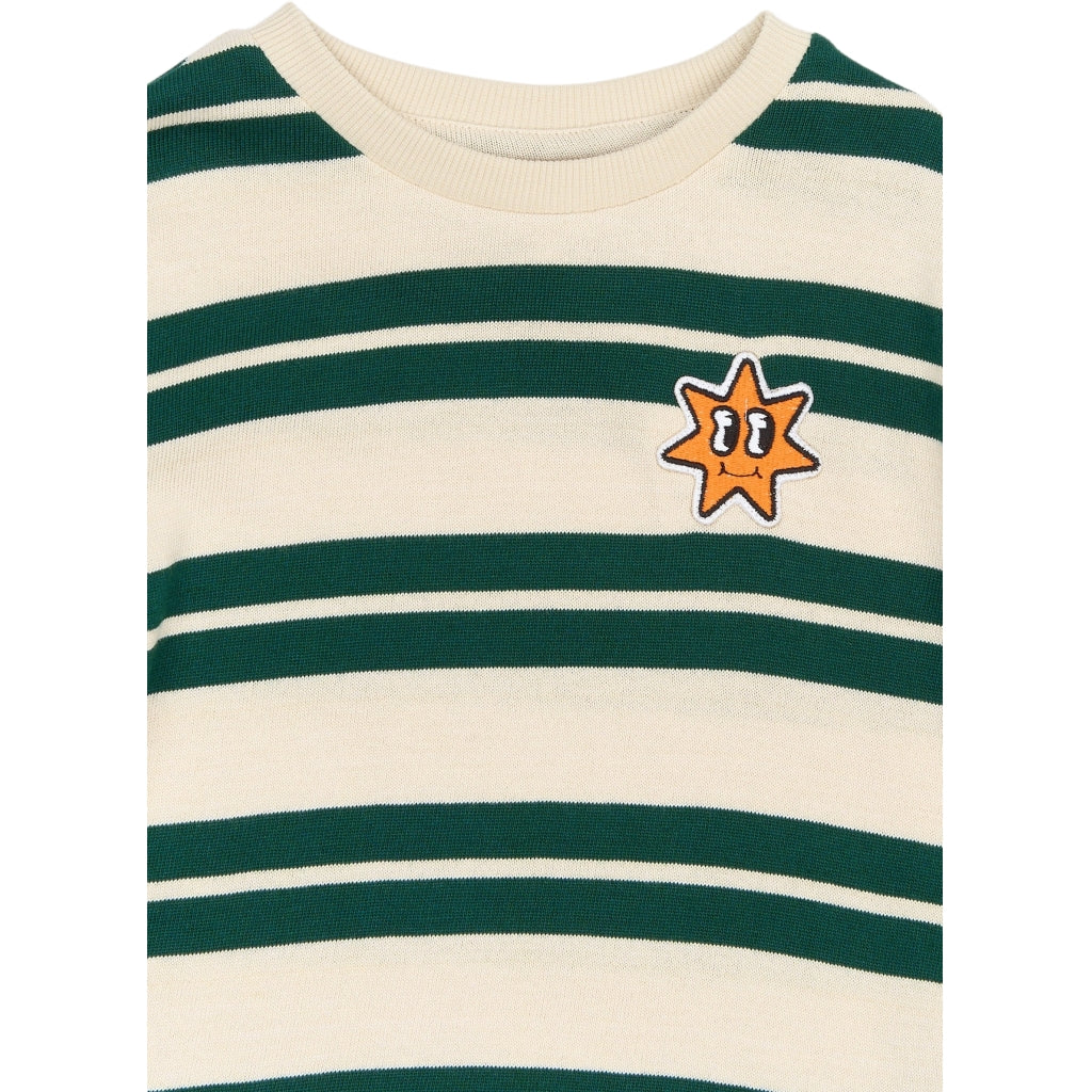 THE NEW SIBLINGS TNSTRobbie Strikket Sweatshirt Sweatshirt Deep Teal Striped