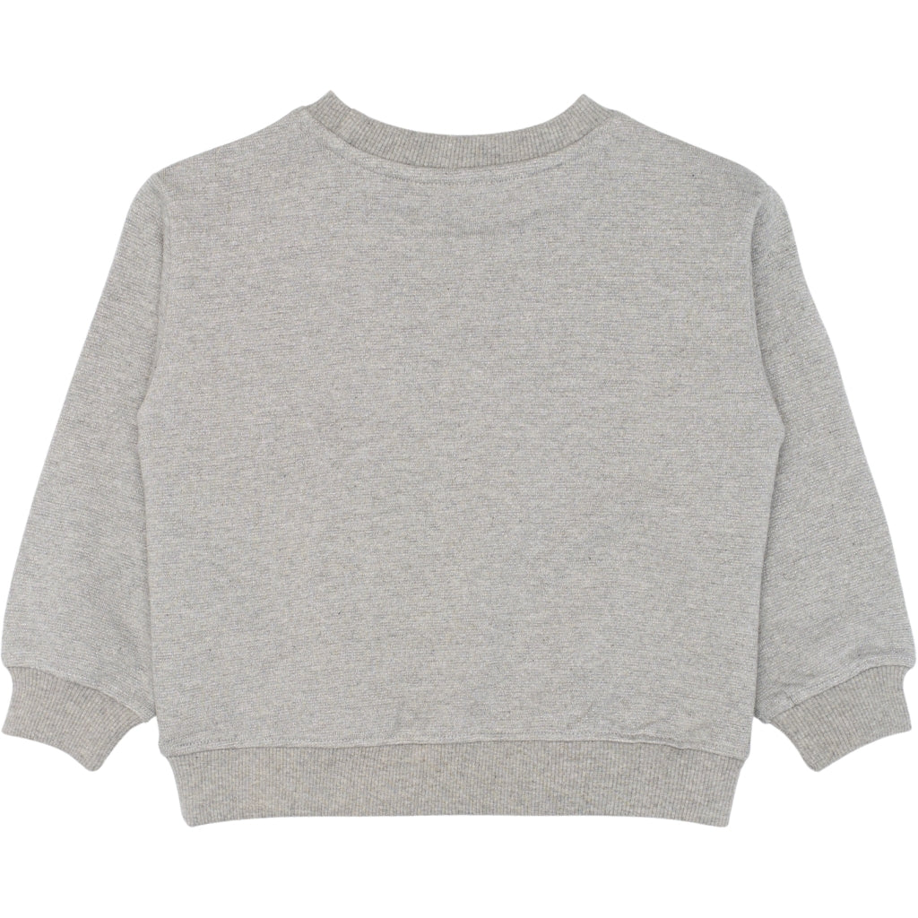 THE NEW SIBLINGS TNSTRonja Oversize Glitter Sweatshirt Sweatshirt Light Grey Melange