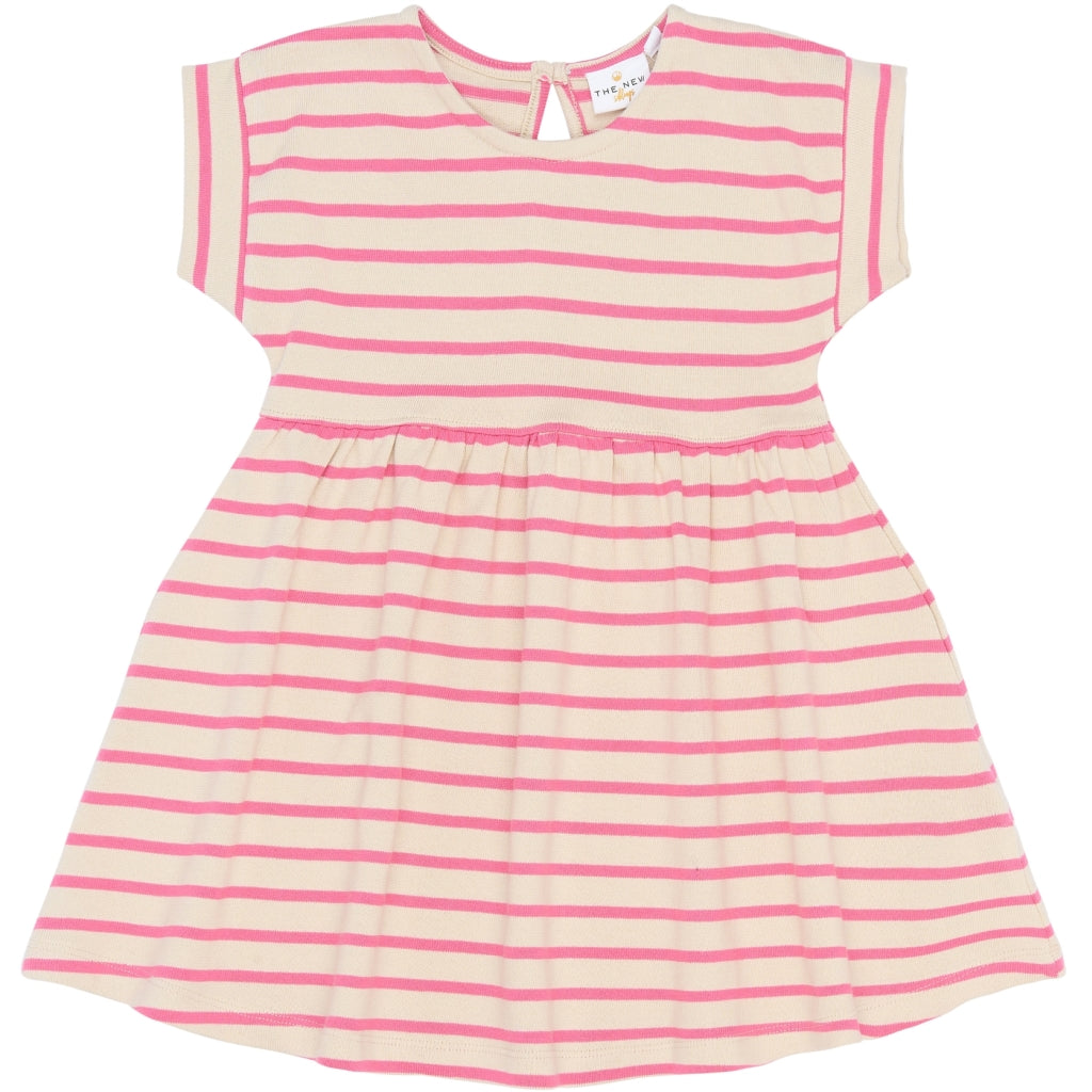 THE NEW SIBLINGS TNSTSannah Kortærmet Kjole Kjoler Carmine Rose Striped