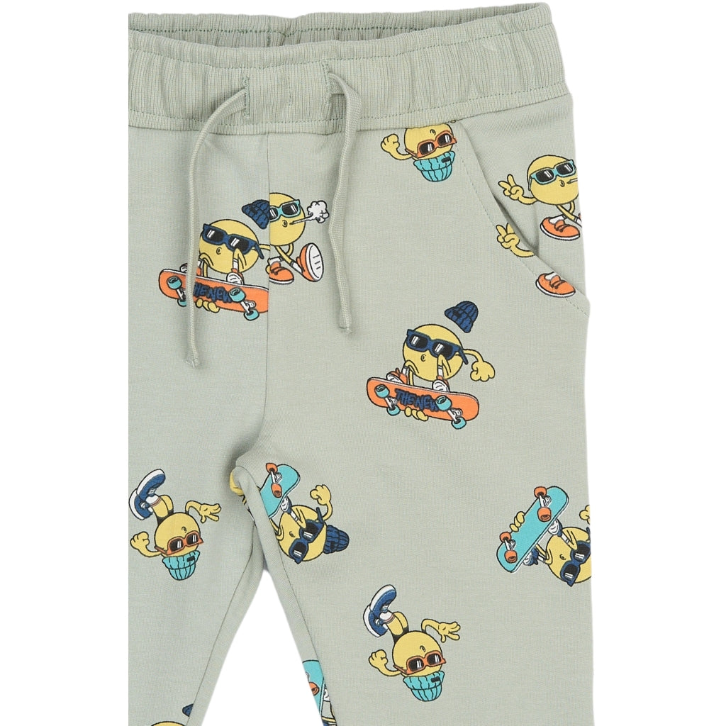 THE NEW SIBLINGS TNSTSantiago Sweatpants Bukser Aqua Gray AOP