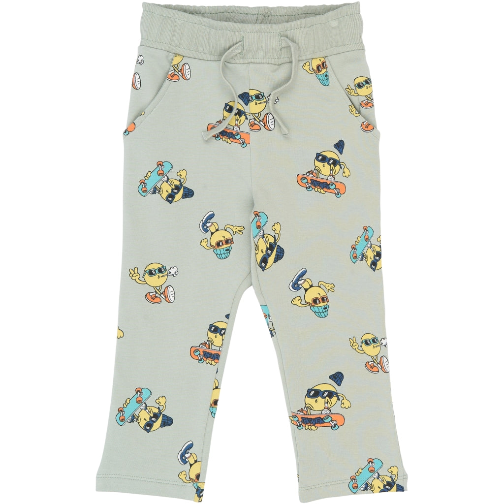 THE NEW SIBLINGS TNSTSantiago Sweatpants Bukser Aqua Gray AOP
