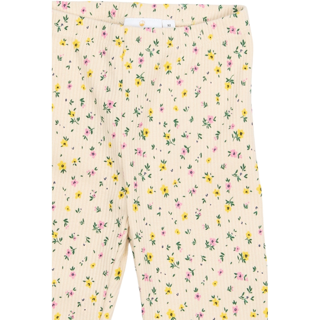 THE NEW SIBLINGS TNSTSelma Rib Leggings Leggings Gardenia AOP