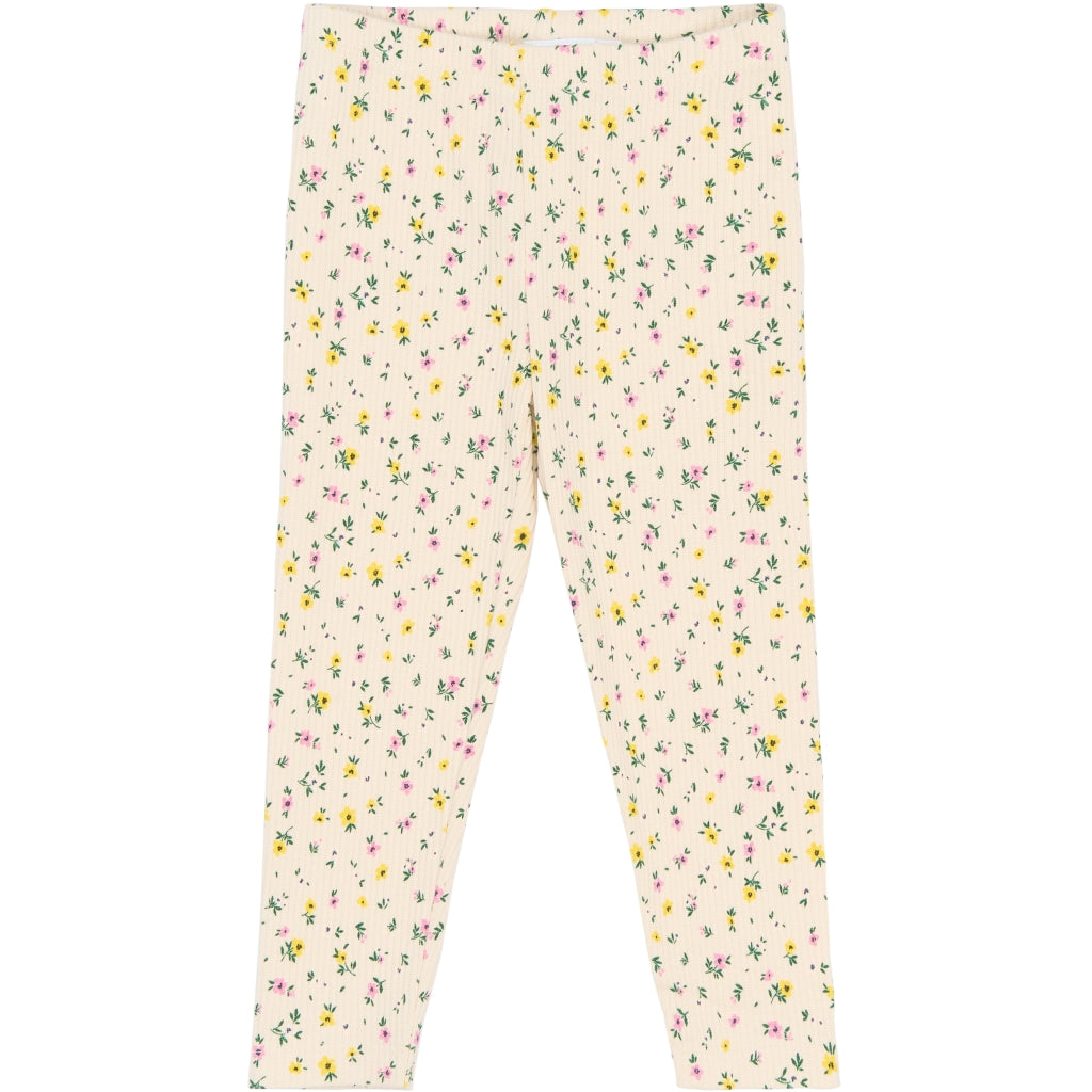 THE NEW SIBLINGS TNSTSelma Rib Leggings Leggings Gardenia AOP