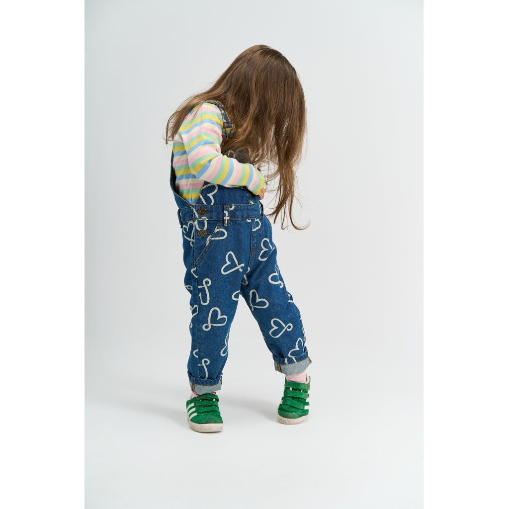 THE NEW SIBLINGS TNSTShea Denim Smækbukser Overalls Medium Blue Denim AOP