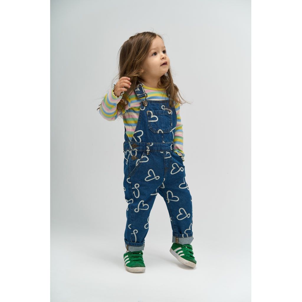 THE NEW SIBLINGS TNSTShea Denim Smækbukser Overalls Medium Blue Denim AOP