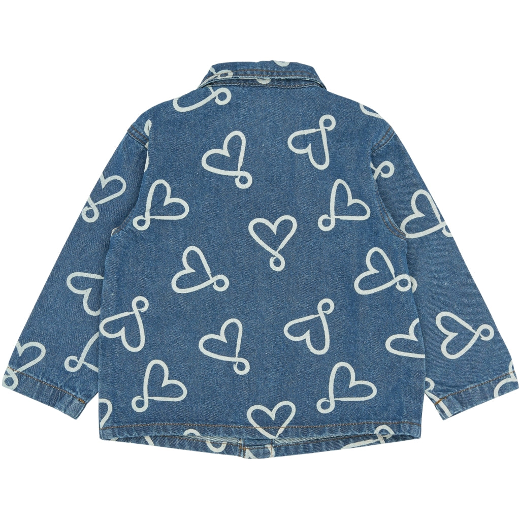 THE NEW SIBLINGS TNSTShea Oversize Denim Overshirt Skjorter Medium Blue Denim AOP