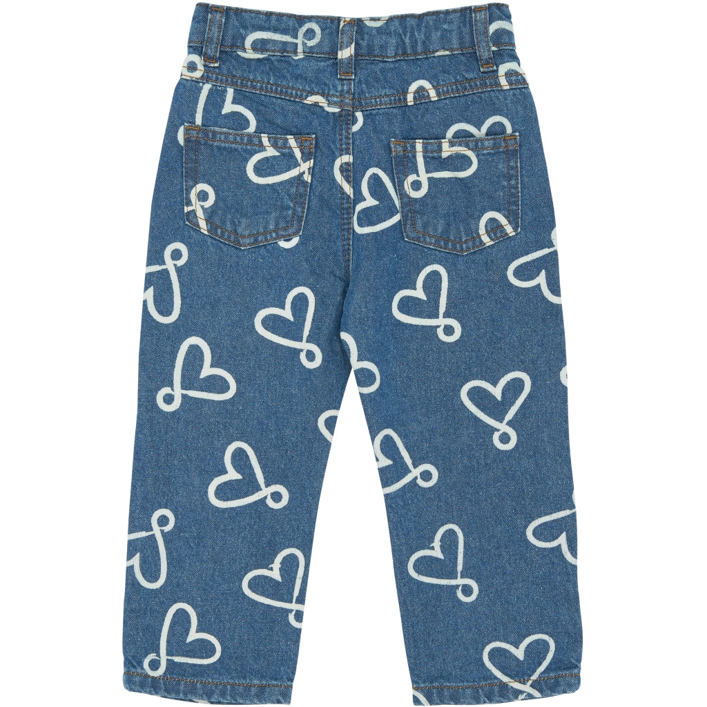 THE NEW SIBLINGS TNSTShea Regular Fit Jeans Jeans Medium Blue Denim AOP