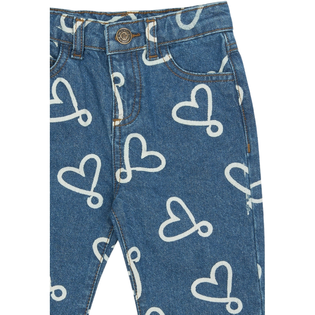 THE NEW SIBLINGS TNSTShea Regular Fit Jeans Jeans Medium Blue Denim AOP