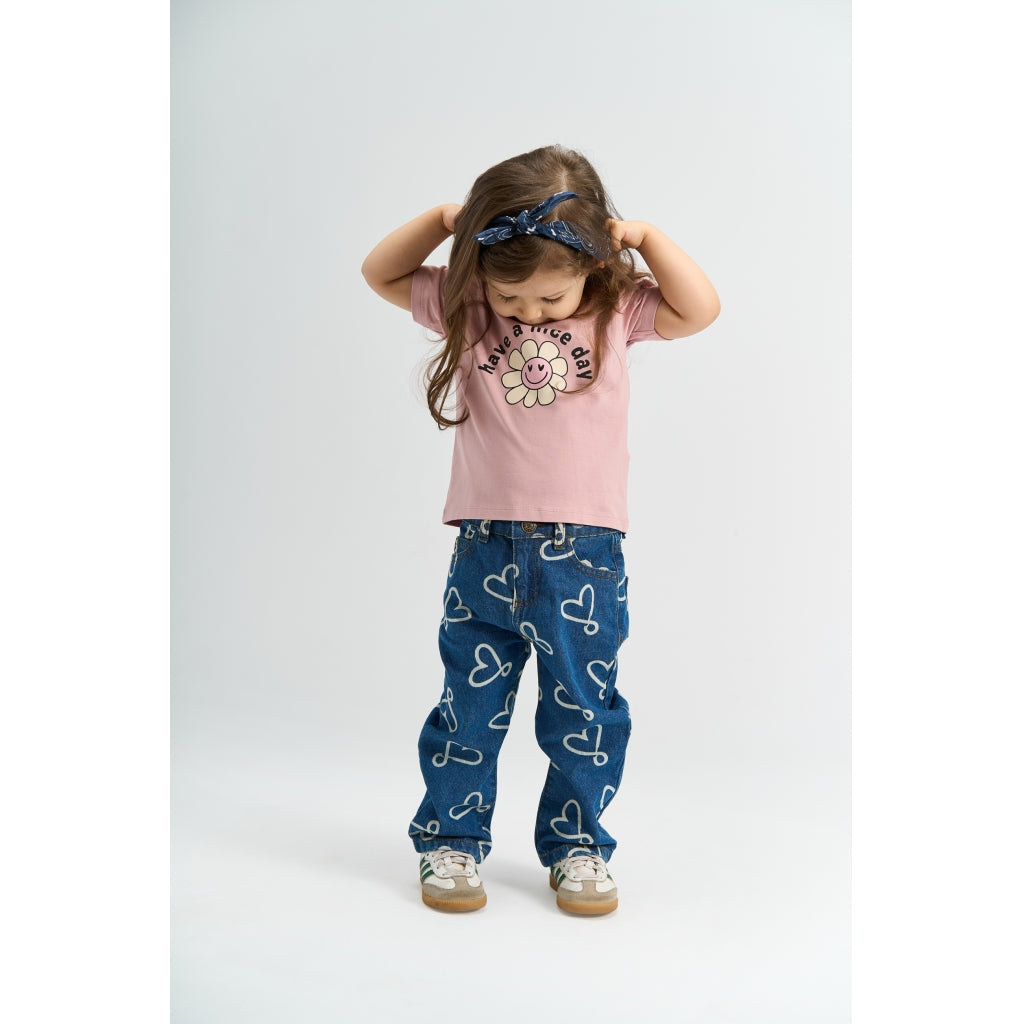 THE NEW SIBLINGS TNSTShea Regular Fit Jeans Jeans Medium Blue Denim AOP