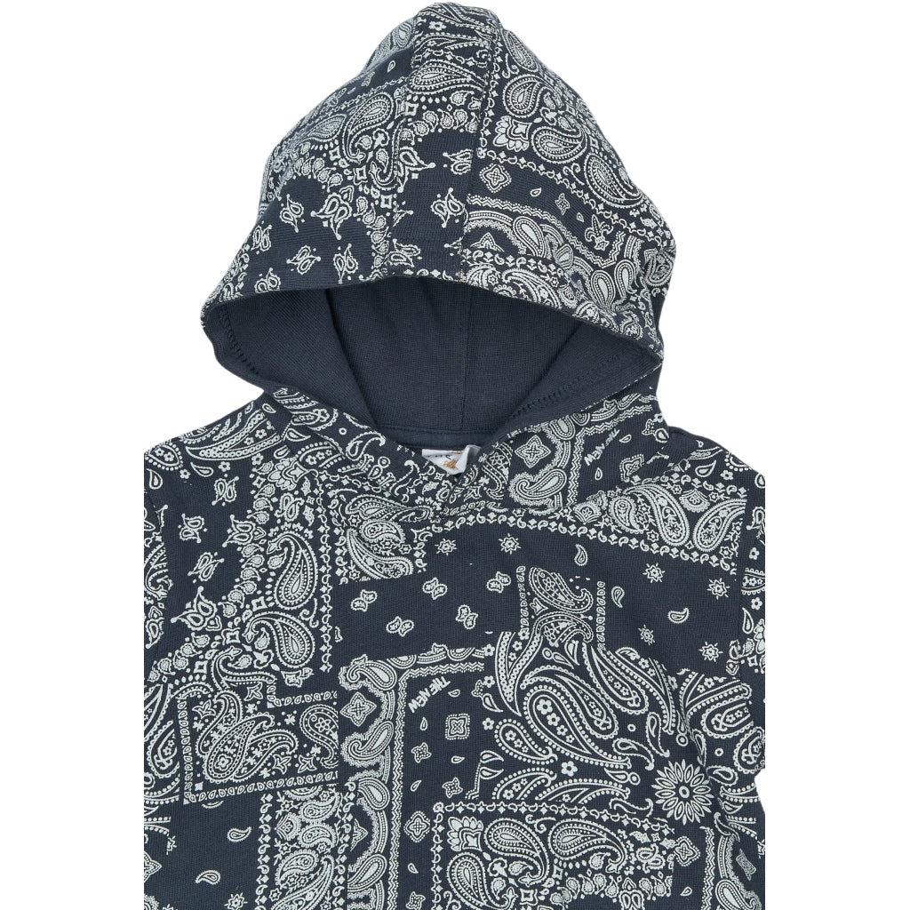 THE NEW SIBLINGS TNSTSimon Oversize Hættetrøje Sweatshirt Navy Blazer AOP