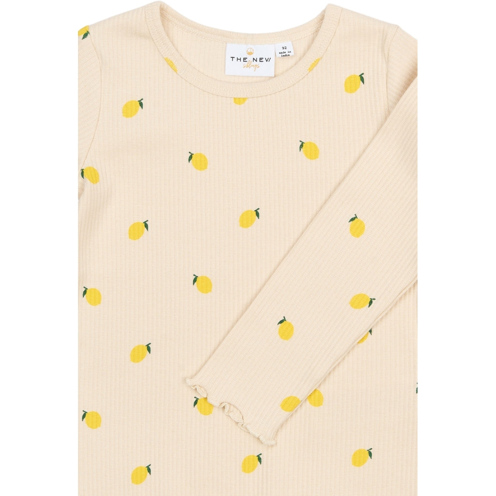 THE NEW SIBLINGS TNSTSmilla Langærmet Rib Bluse Langærmet bluse Gardenia AOP