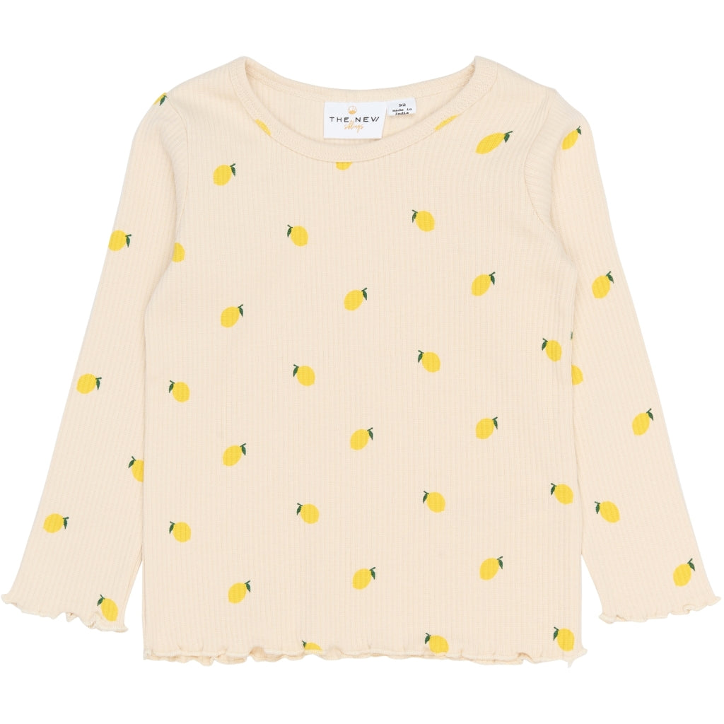 THE NEW SIBLINGS TNSTSmilla Langærmet Rib Bluse Langærmet bluse Gardenia AOP