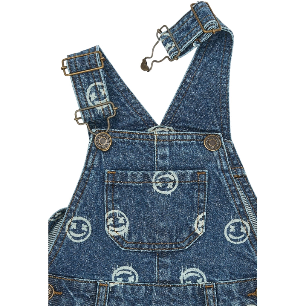 THE NEW SIBLINGS TNSTSpero Denim Smækbukser Overalls Medium Blue Denim AOP