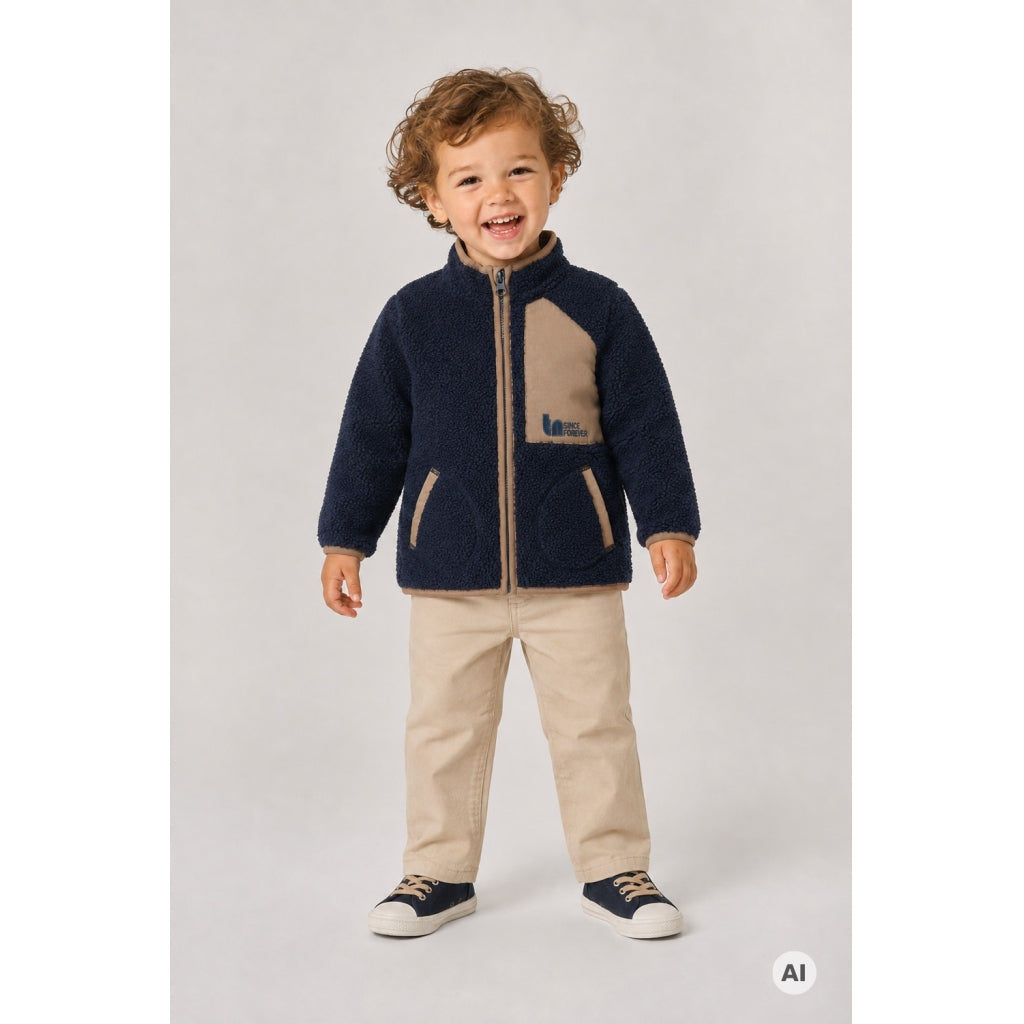 THE NEW SIBLINGS TNSTStormy Uni Teddy Jacket Jakker Navy Blazer