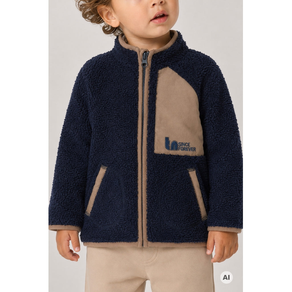 THE NEW SIBLINGS TNSTStormy Uni Teddy Jacket Jakker Navy Blazer