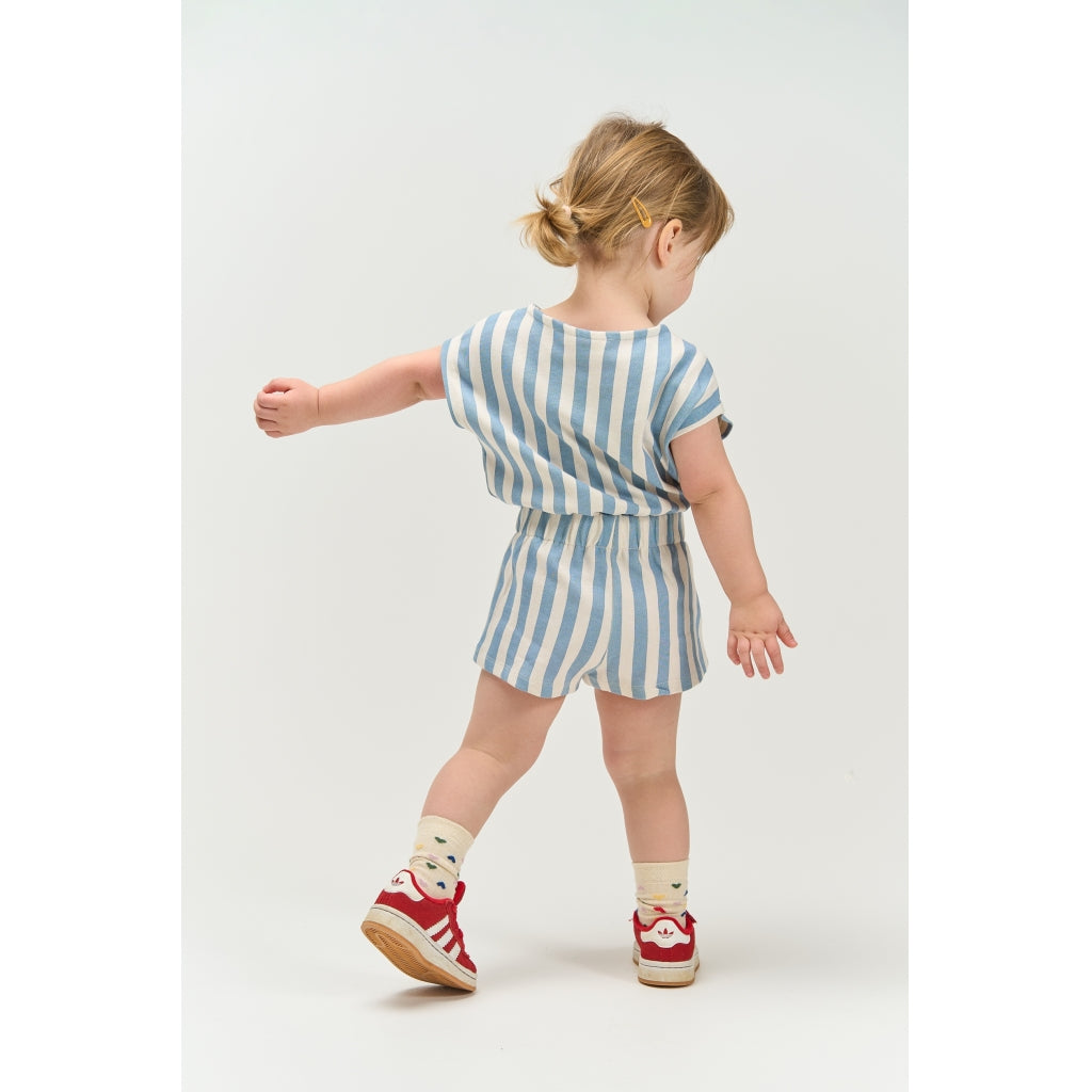 THE NEW SIBLINGS TNSTTaliana Kortærmet Jumpsuit Heldragter Forever Blue Striped
