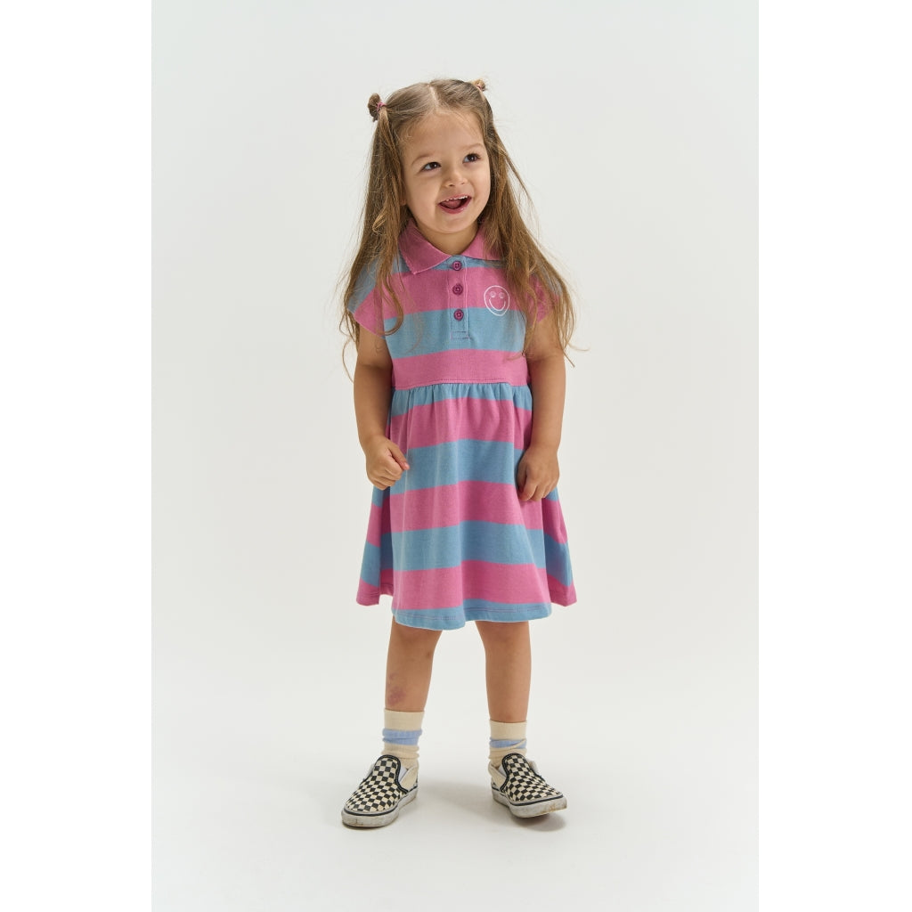 THE NEW SIBLINGS TNSTTara Oversize Kortærmet Kjole Kjoler Cashmere Rose Striped