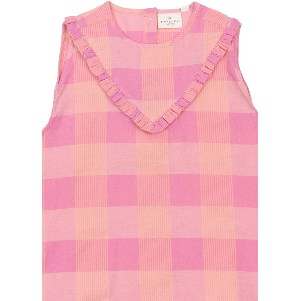 THE NEW SIBLINGS TNSTTassie Ærmeløs Kjole Kjoler Cashmere Rose Checked