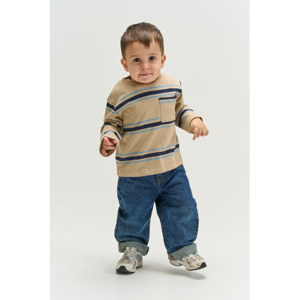 THE NEW SIBLINGS TNSTTheodor Oversized Langærmet T-shirt Langærmet bluse Humus Striped