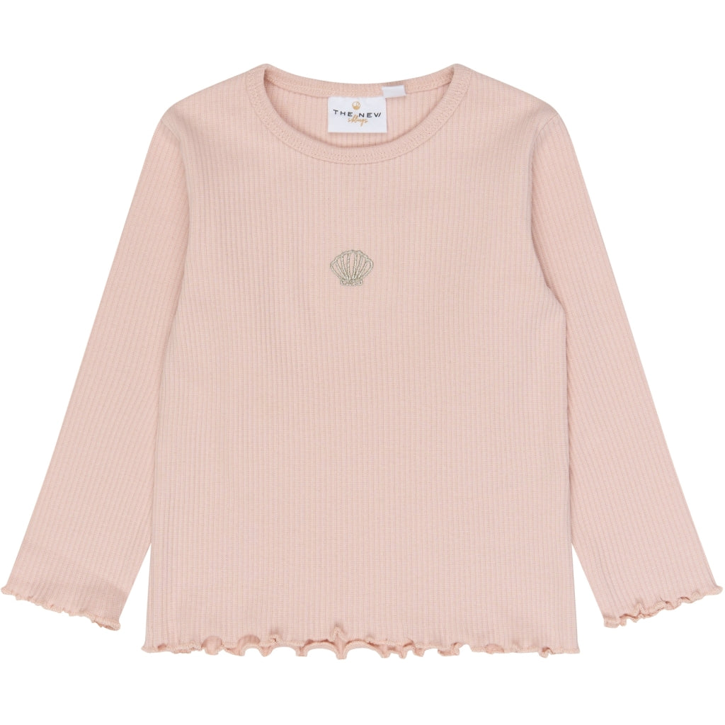 THE NEW SIBLINGS TNSTTianna Langærmet Rib Bluse Langærmet bluse Peach whip
