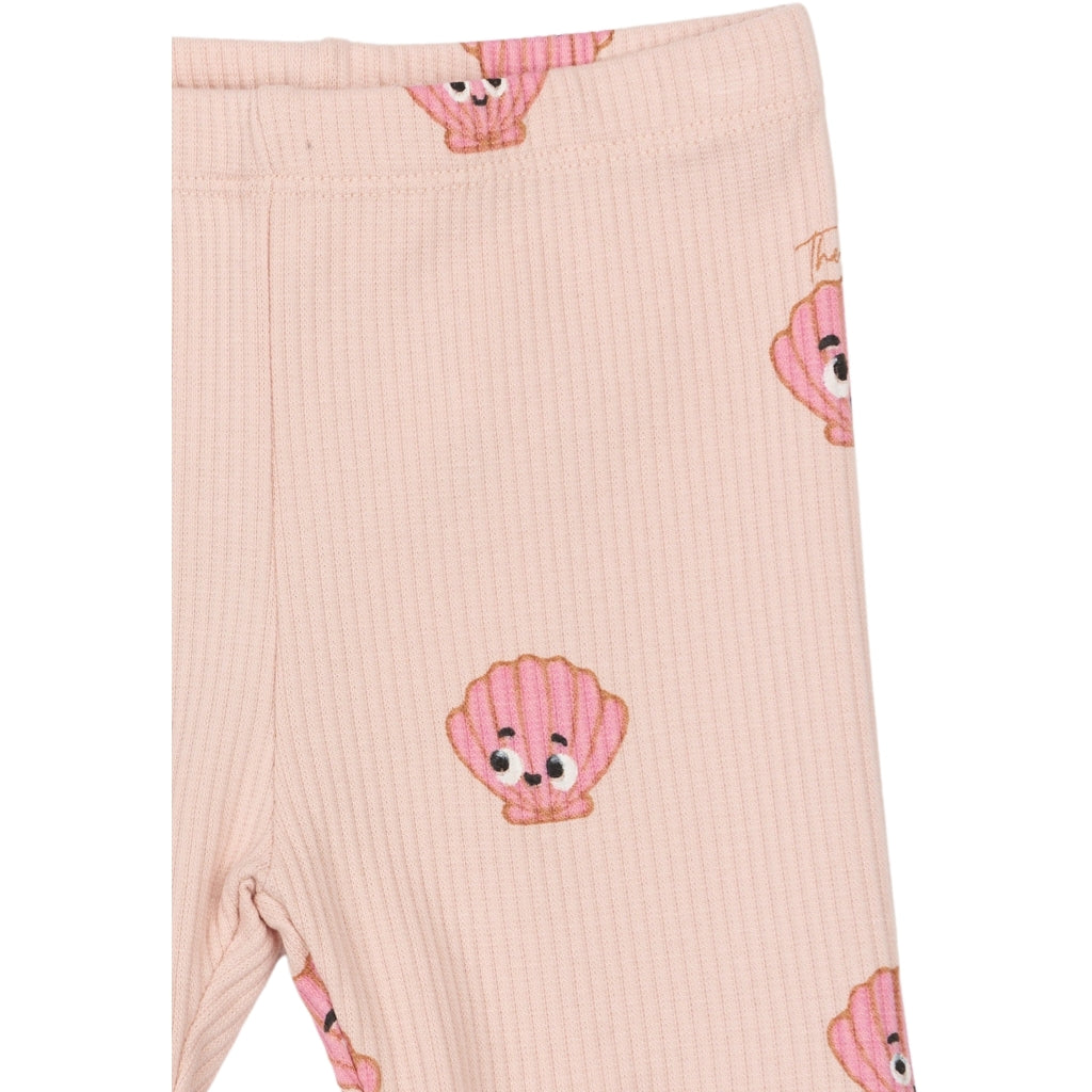 THE NEW SIBLINGS TNSTTinker Tight Rib Shorts Shorts Peach Whip AOP