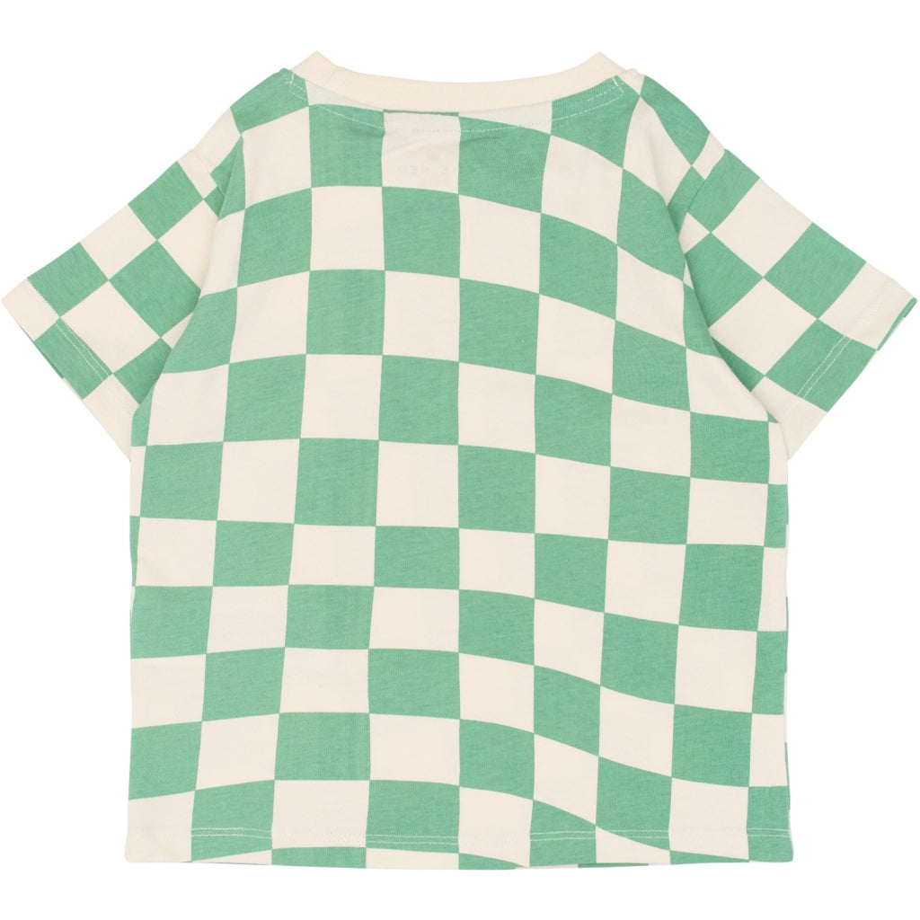 THE NEW SIBLINGS TNSTTino Oversize Bluse T-shirt Creme De Menthe Check
