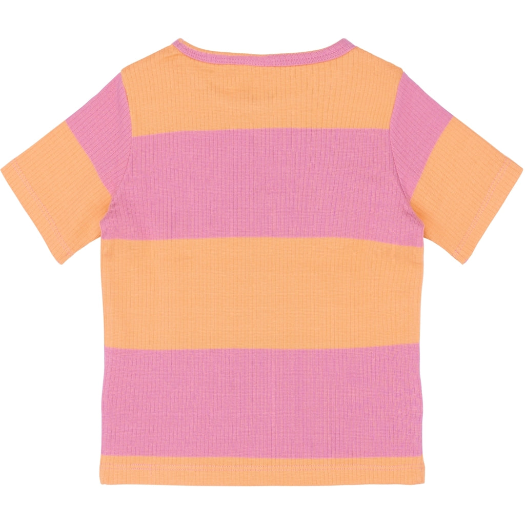 THE NEW SIBLINGS TNSTTori Kortærmet Rib Bluse T-shirt Cashmere Rose Striped