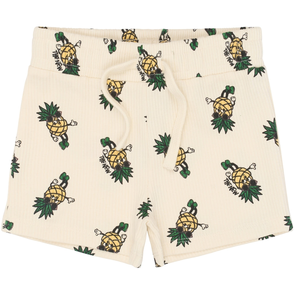 THE NEW SIBLINGS TNSTTravis Rib Shorts Shorts Gardenia AOP