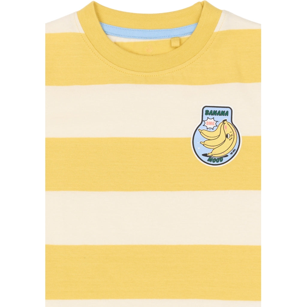 THE NEW SIBLINGS TNSTTrevor Oversize Bluse T-shirt Cream Gold Striped