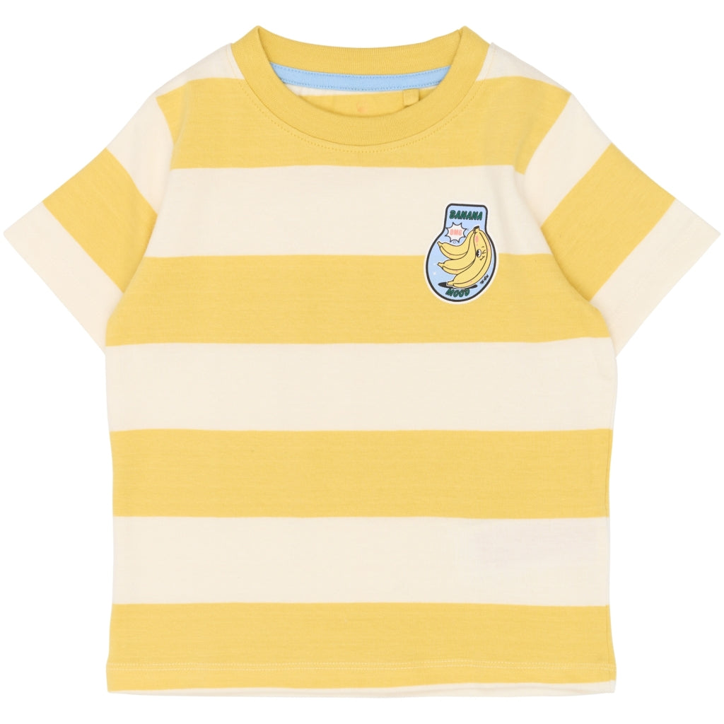 THE NEW SIBLINGS TNSTTrevor Oversize Bluse T-shirt Cream Gold Striped