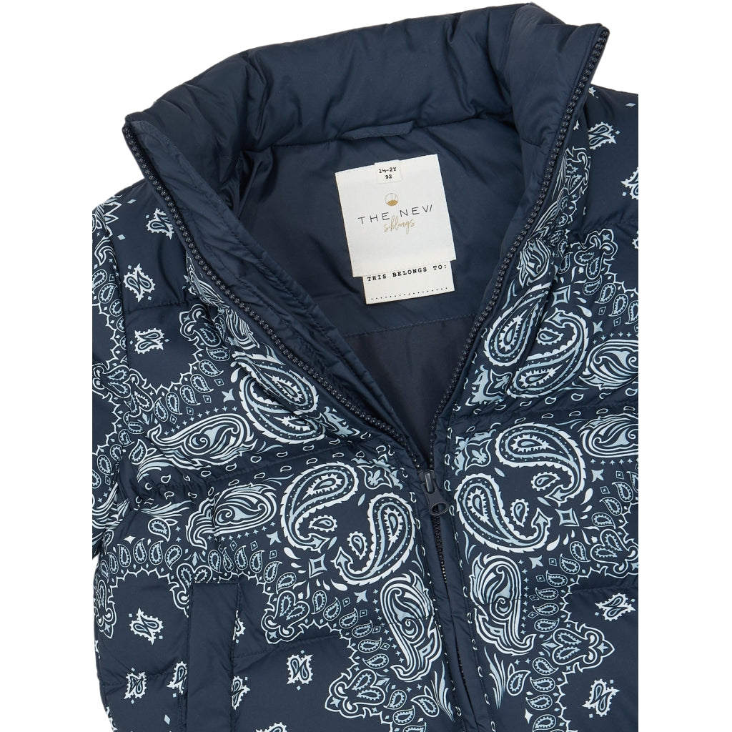 THE NEW SIBLINGS TNSTUlrik pufferjakke Jakker Navy Blazer AOP