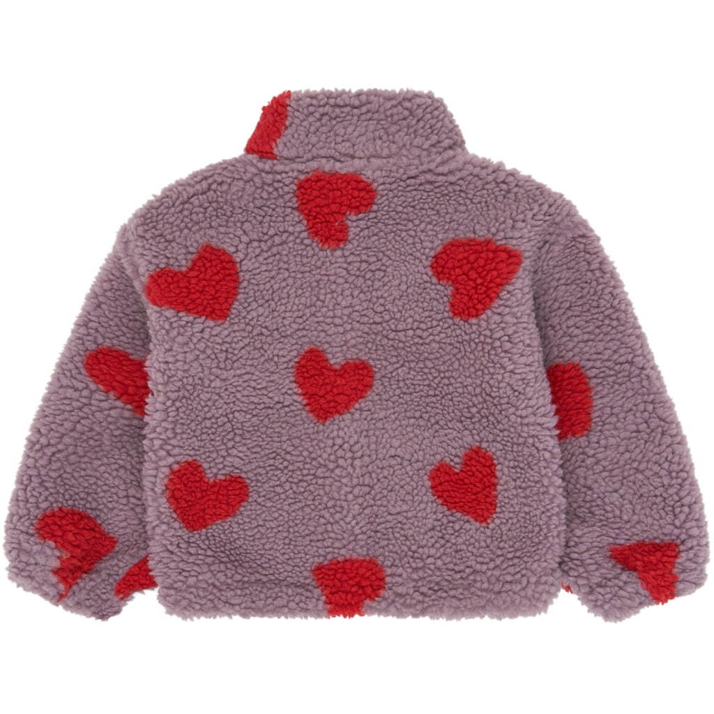 THE NEW SIBLINGS TNSTUna Oversized Teddy Jacket Jakker Elderberry AOP TN
