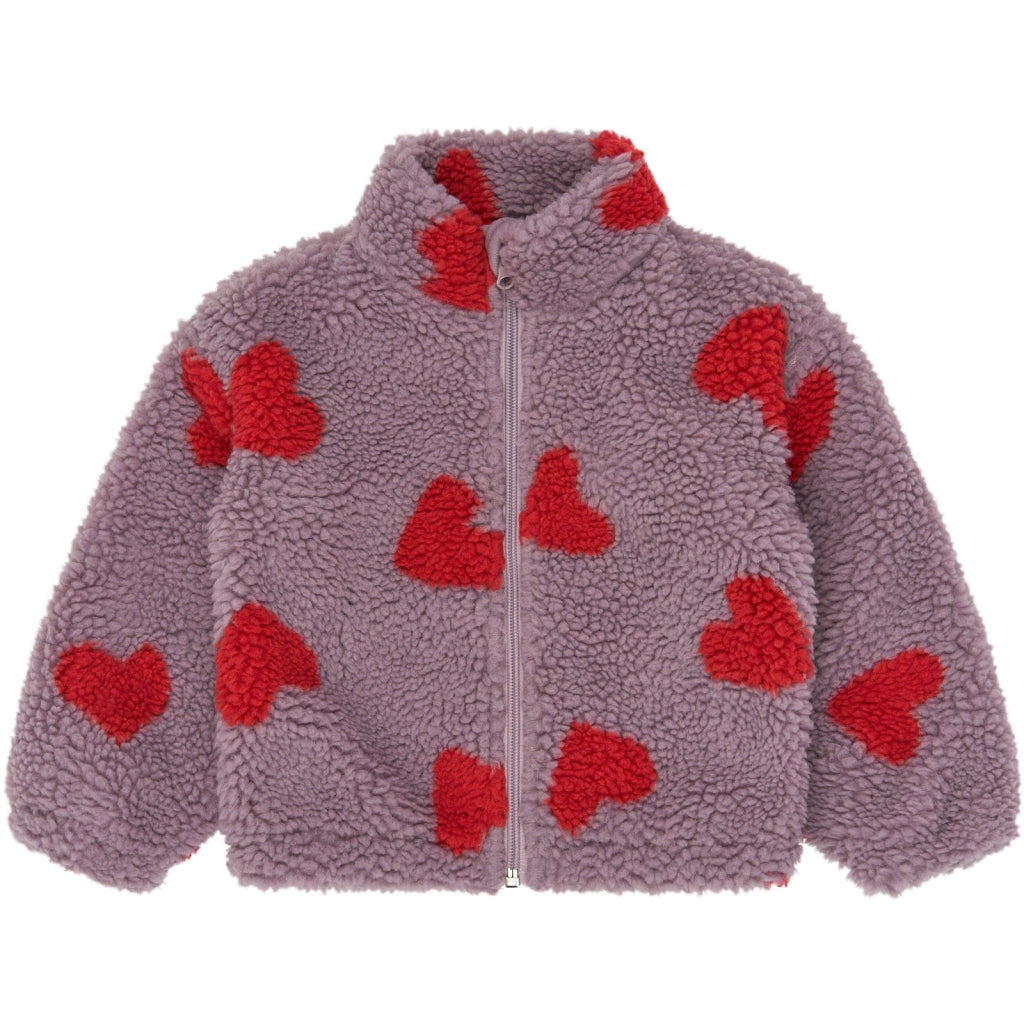 THE NEW SIBLINGS TNSTUna Oversized Teddy Jacket Jakker Elderberry AOP TN