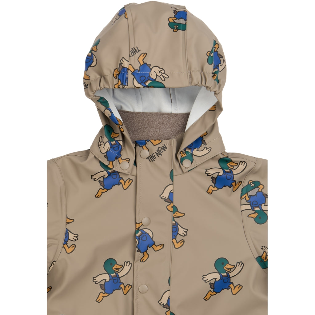 THE NEW SIBLINGS TNSTUwe Rainwear Set Regntøj Taupe Gray AOP TN