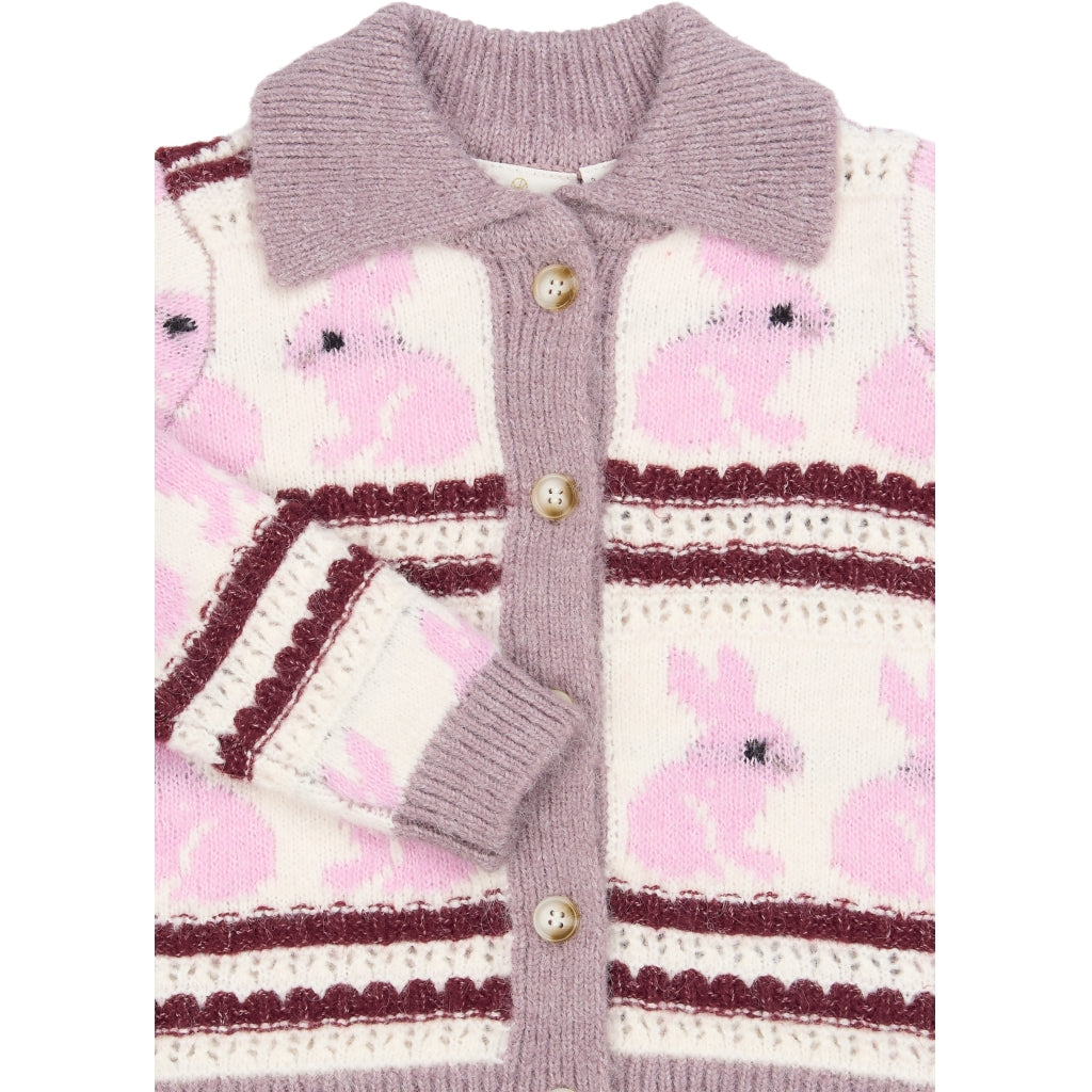 THE NEW SIBLINGS TNSTVal Jacquard cardigan Cardigan Gardenia Striped