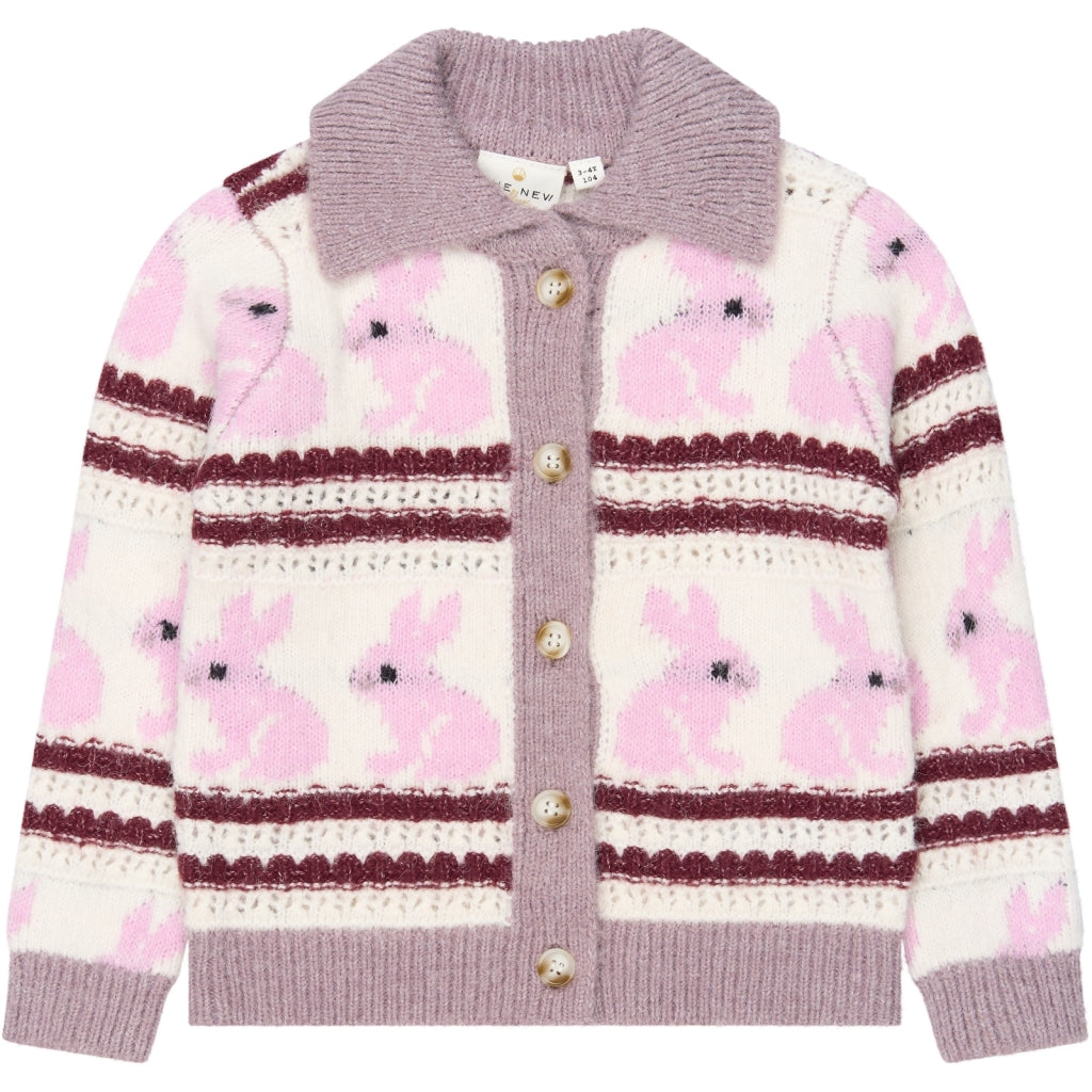 THE NEW SIBLINGS TNSTVal Jacquard cardigan Cardigan Gardenia Striped