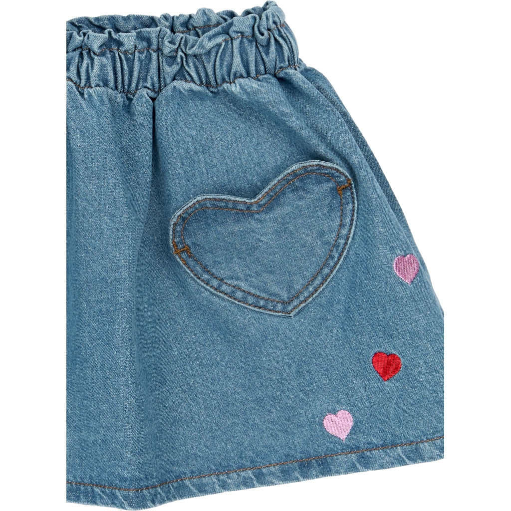 THE NEW SIBLINGS TNSTValora Denim Skirt Nederdel Light Blue Denim EMB