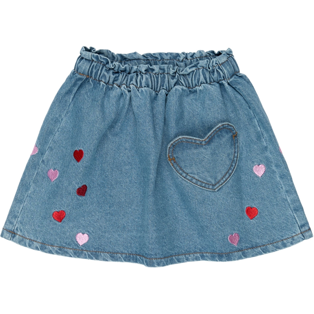 THE NEW SIBLINGS TNSTValora Denim Skirt Nederdel Light Blue Denim EMB