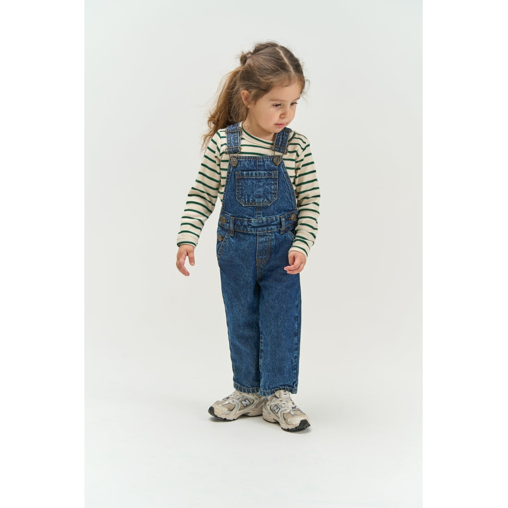 THE NEW SIBLINGS TNSTValu Denim Dungarees Overalls DARK BLUE DENIM