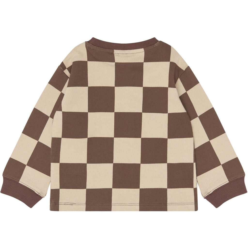THE NEW SIBLINGS TNSTVebbo Oversized sweatshirt Sweatshirt Chestnut Check