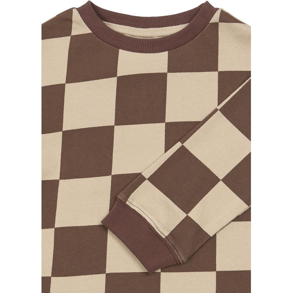 THE NEW SIBLINGS TNSTVebbo Oversized sweatshirt Sweatshirt Chestnut Check