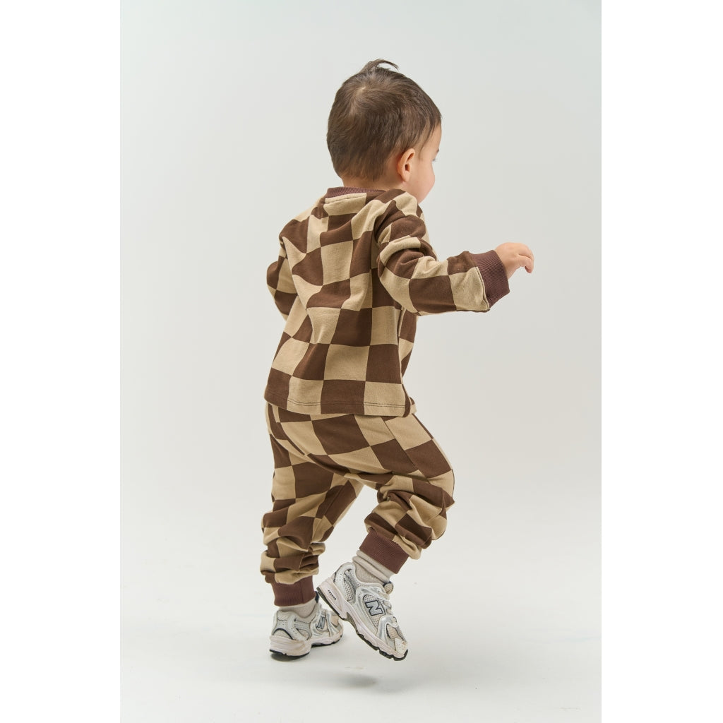 THE NEW SIBLINGS TNSTVebbo Oversized sweatshirt Sweatshirt Chestnut Check