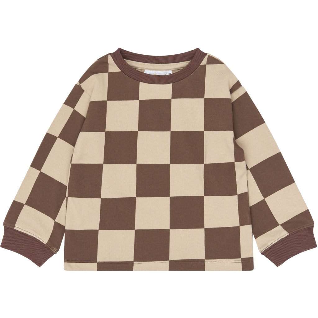 THE NEW SIBLINGS TNSTVebbo Oversized sweatshirt Sweatshirt Chestnut Check