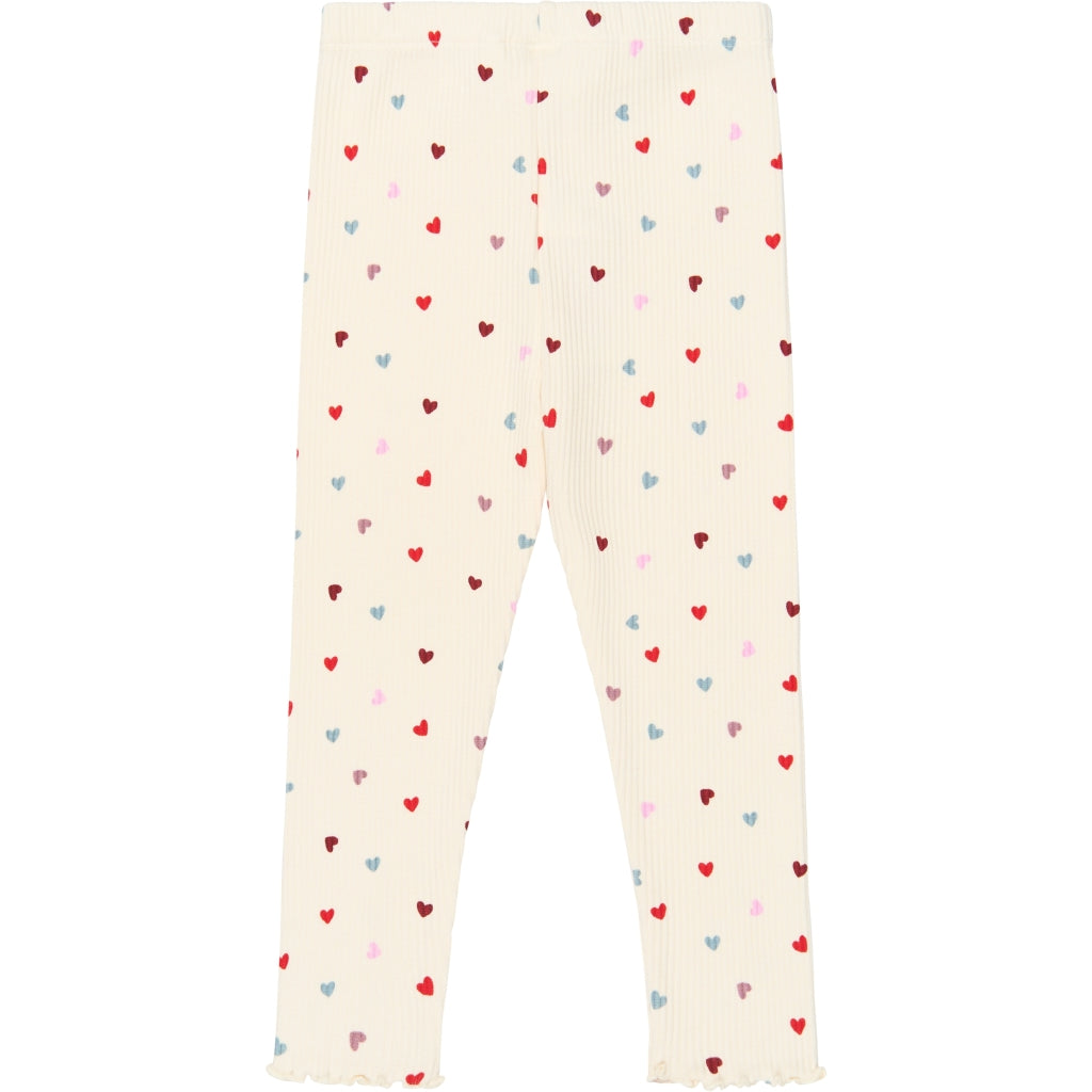 THE NEW SIBLINGS TNSTVera Rib leggings Leggings Gardenia AOP
