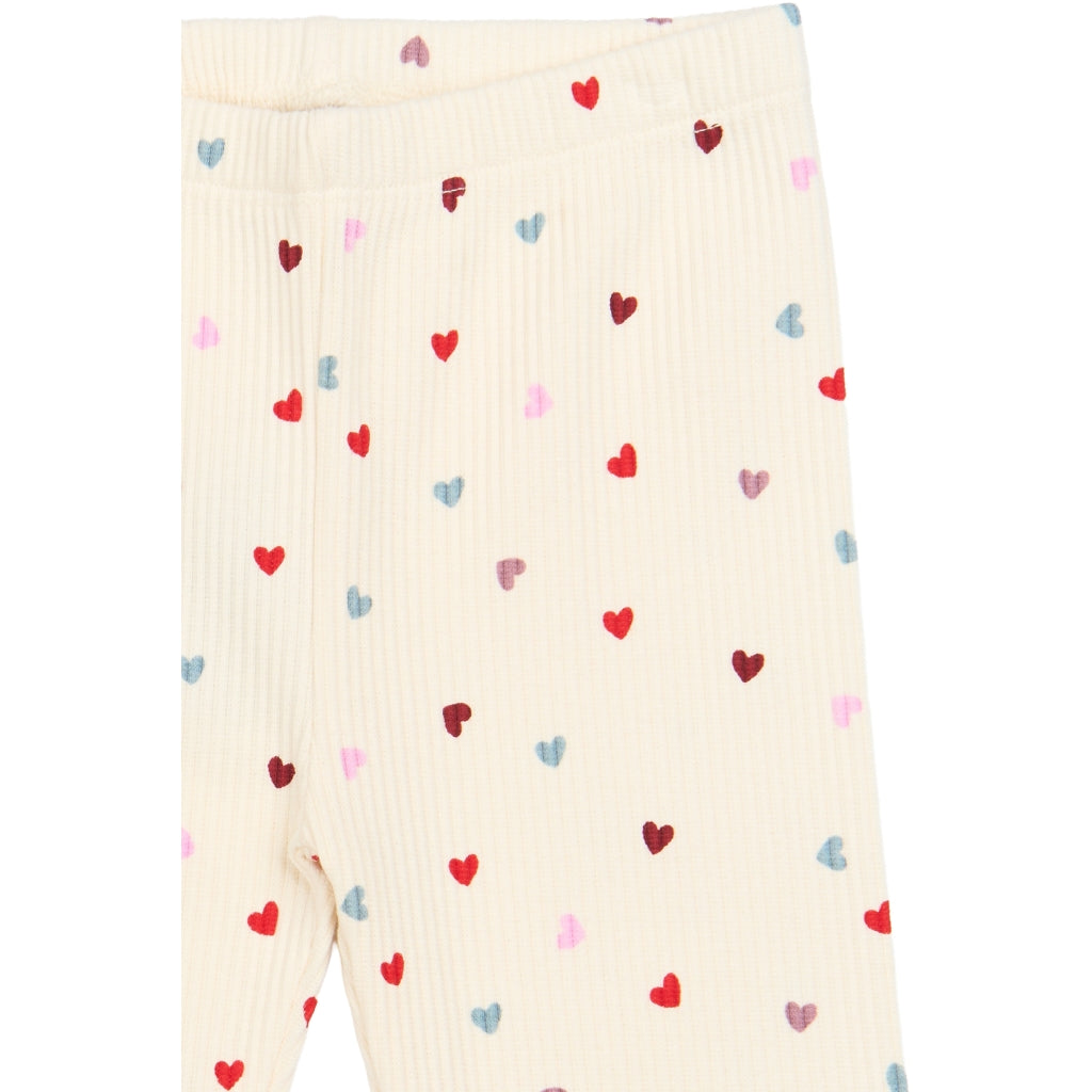 THE NEW SIBLINGS TNSTVera Rib leggings Leggings Gardenia AOP