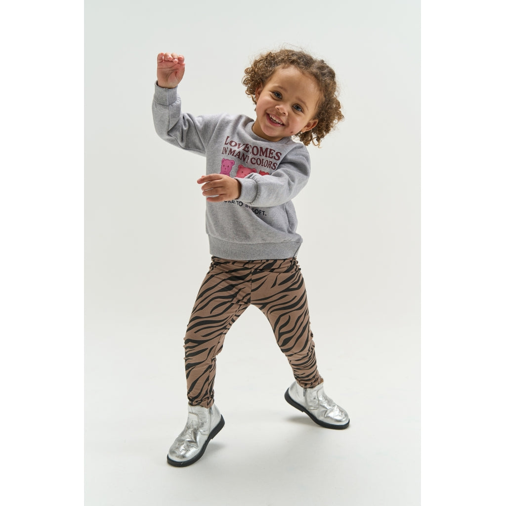 THE NEW SIBLINGS TNSTVerde leggings Leggings Taupe Gray AOP TN